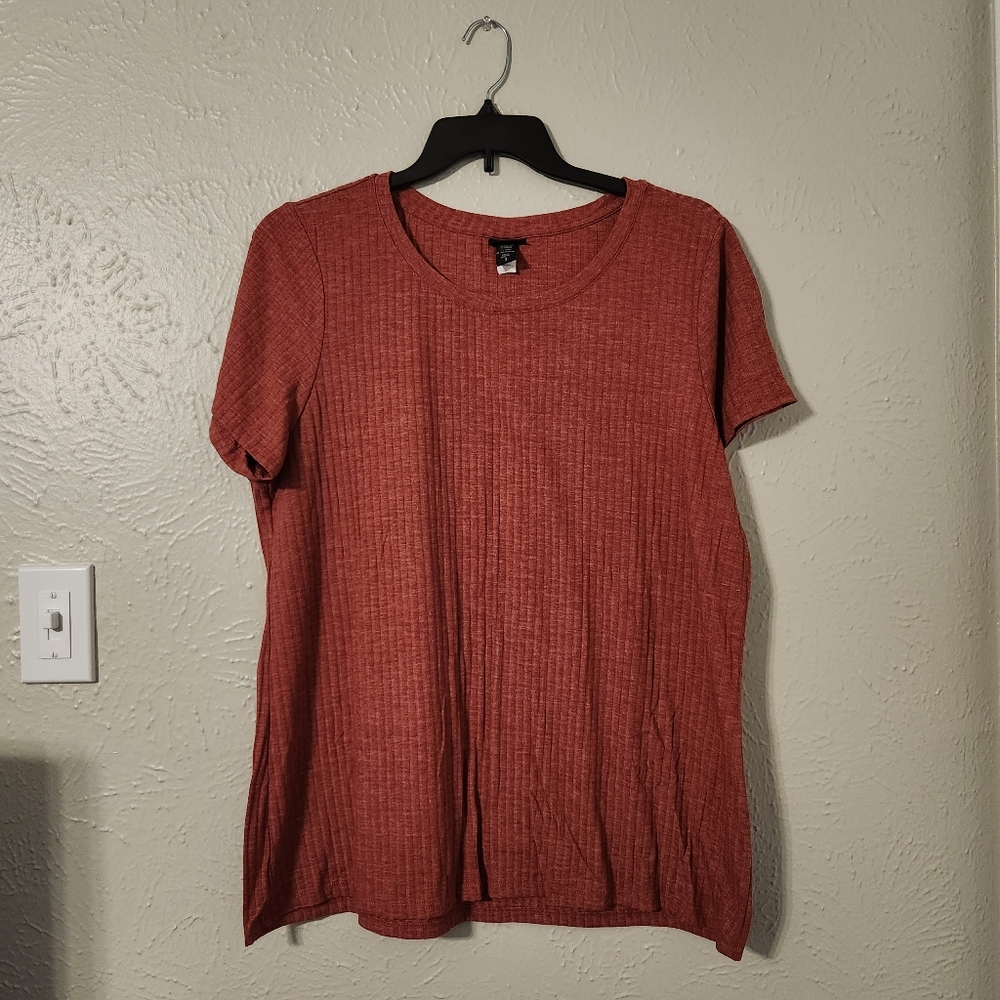 Torrid Orange Ribbed Tee - Picture 2 of 6